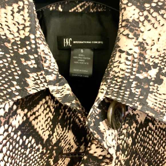 INC TRENCHCOAT phyton print - Picture 2 of 12